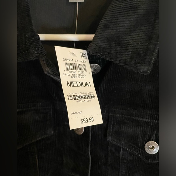 Women's STYLE&CO Corduroy Classic Long-Sleeve Jacket, Created for Macy's NWT - Picture 6 of 7